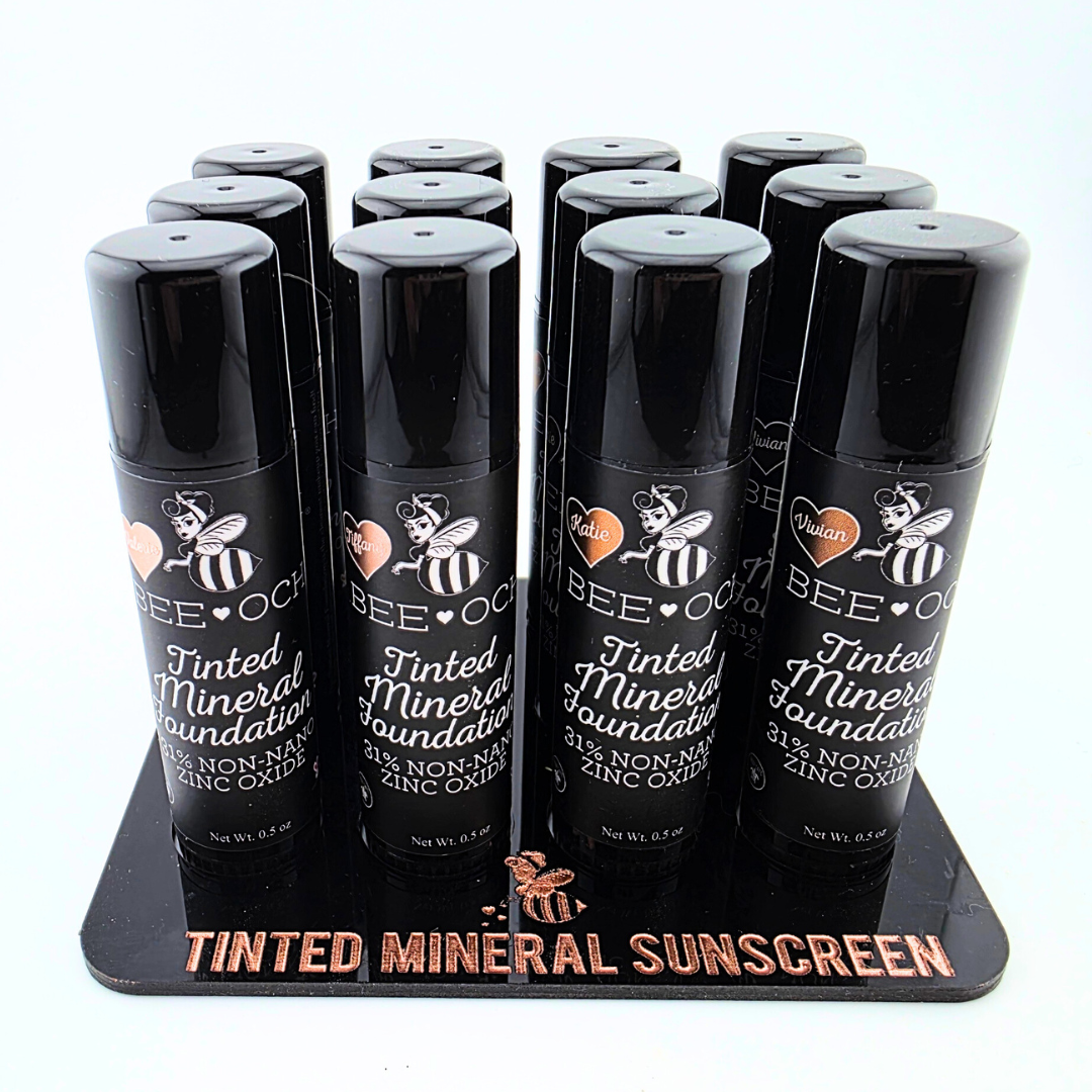 Tinted Mineral Foundation - 31% Zinc Oxide - FREE DISPLAYS!: Tiffany / 1/2 Oz Pocket Size Plastic Tube