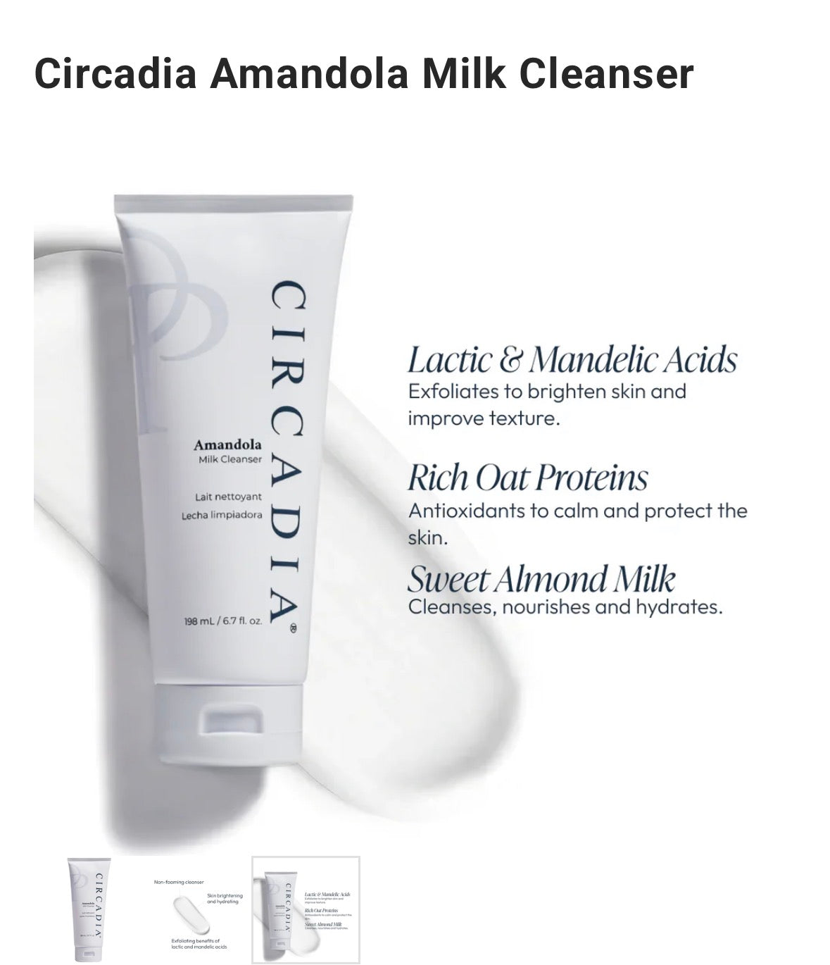 Circadia Amandola Milky Cleaser