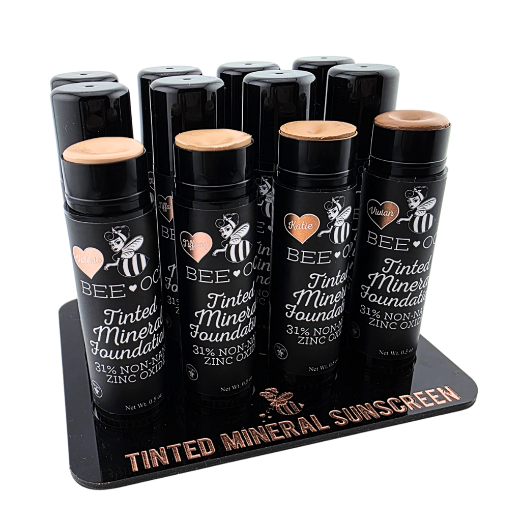 Tinted Mineral Foundation - 31% Zinc Oxide - FREE DISPLAYS!: Tiffany / 1/2 Oz Pocket Size Plastic Tube